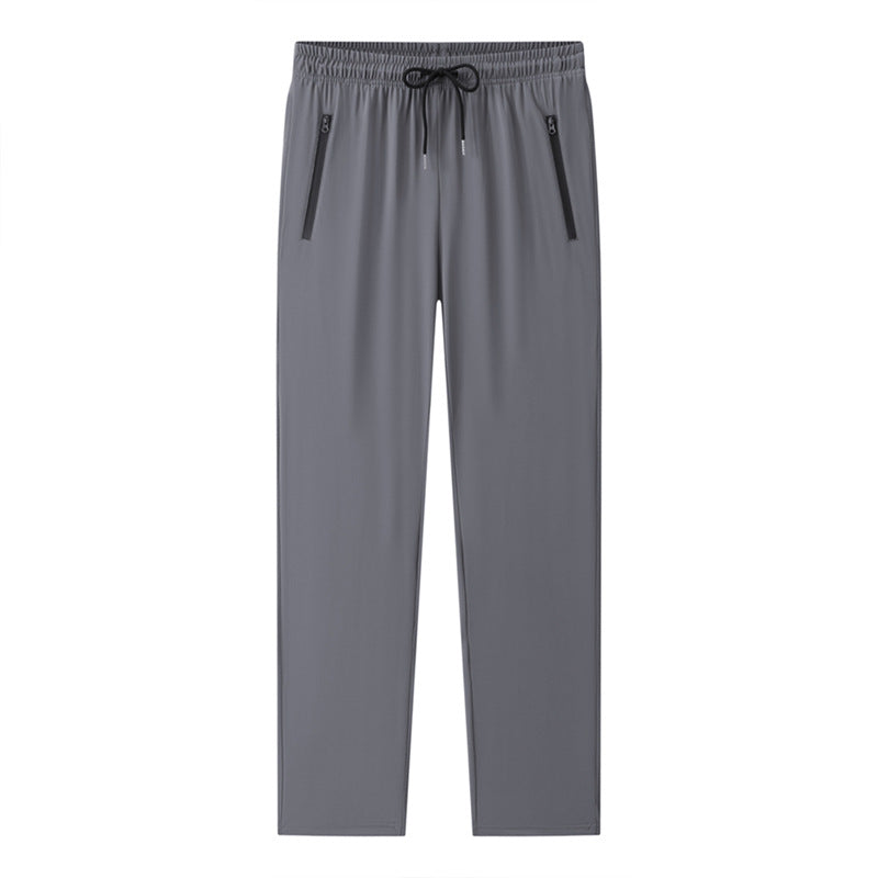 Men's Sporty Jogging Pants with Elastic Waistband and Practical Zipper Pockets Mune Fashion