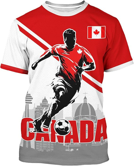 Unisex nan sporty fan soccer jersey with Canada motif and breathable mesh Mune Fashion