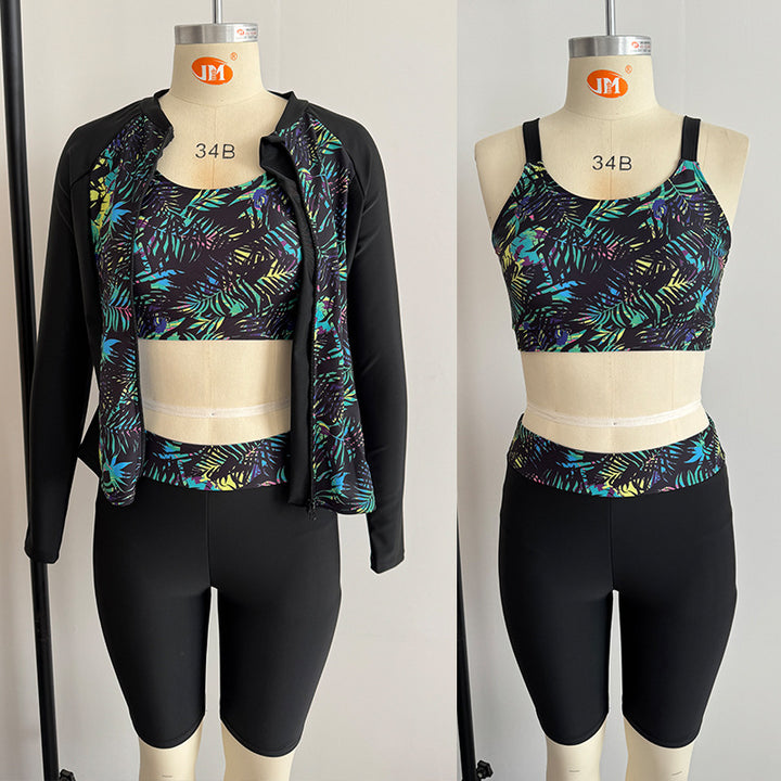 Damen Sportlicher Oberteil und Shorts Set Echo Archiv