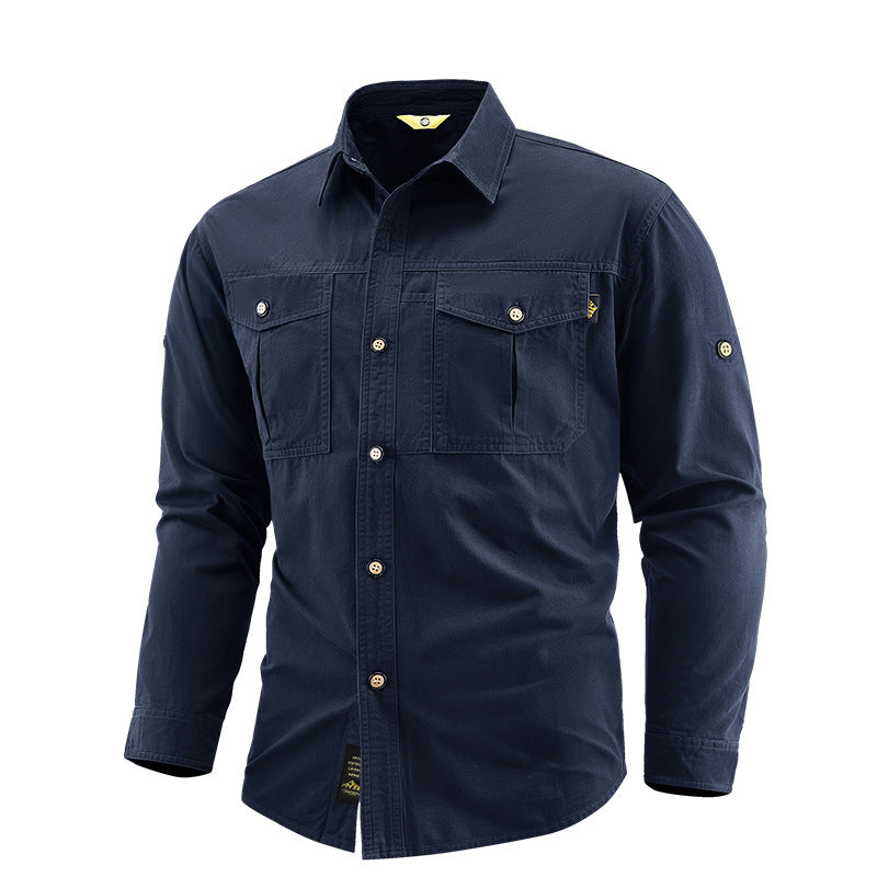 Men's Long Sleeve Shirt with Chest Pockets Mune Fashion
