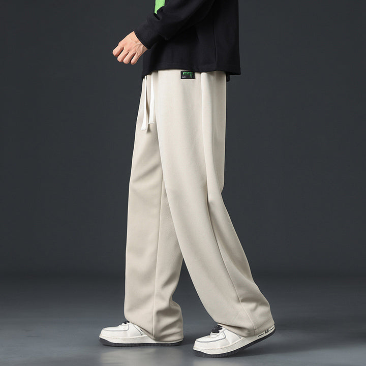 Men's Comfortable Sports Pants with Side Contrast Inserts