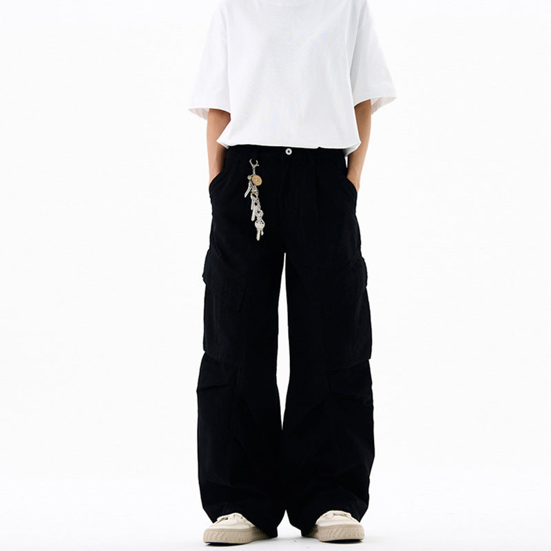Women's wide cargo pants with a dropped crotch and patch pockets Mune Fashion