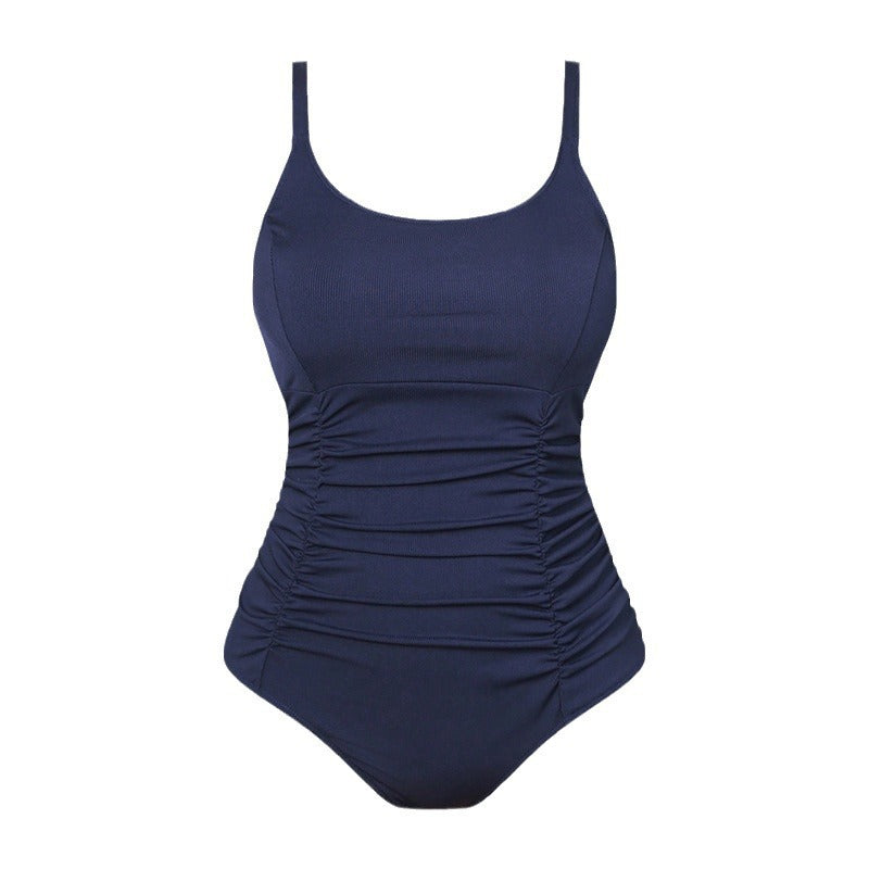 Women's one-piece swimsuit with elegant gathering Mune Fashion