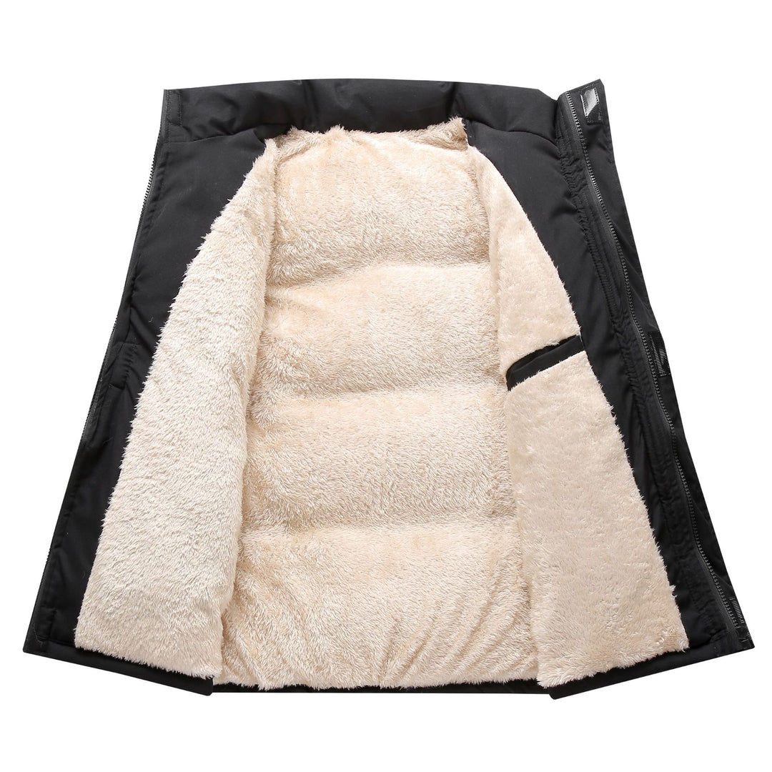Women’s Padded Sleeveless Thermal Vest with Sherpa Lining and High Stand-Up Collar Mune Fashion