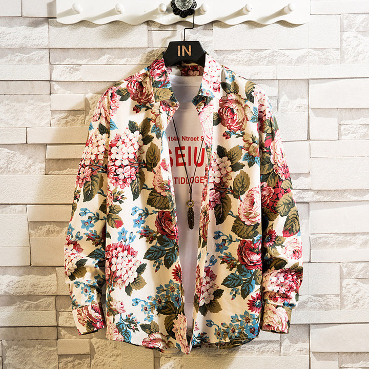 Men's patterned casual shirt with Kent collar, full button placket and lightweight cotton blend Mune Fashion