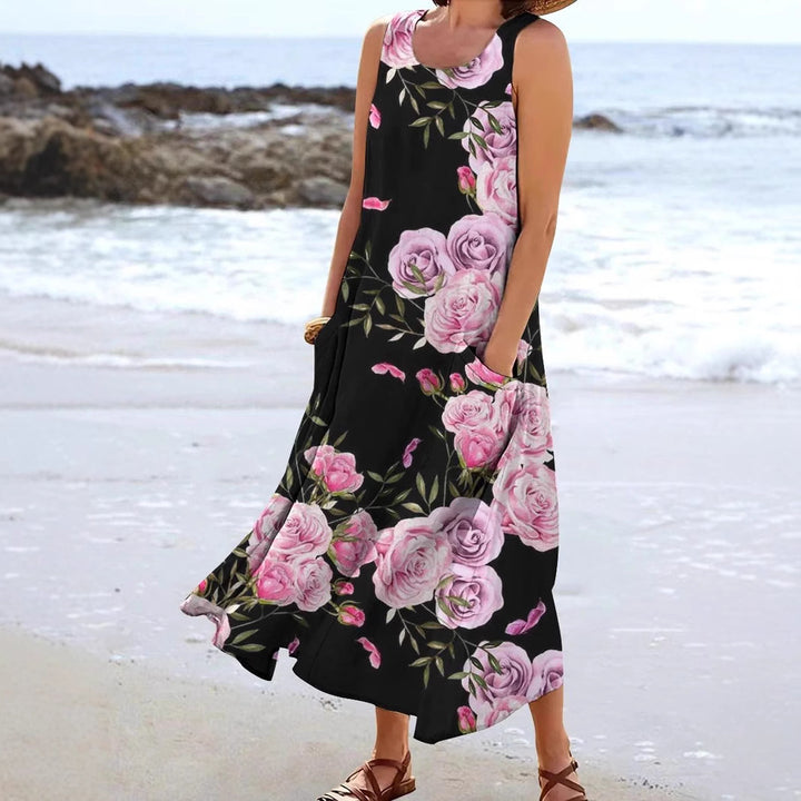 Ladies Max Dress with Floral Design Mune Fashion
