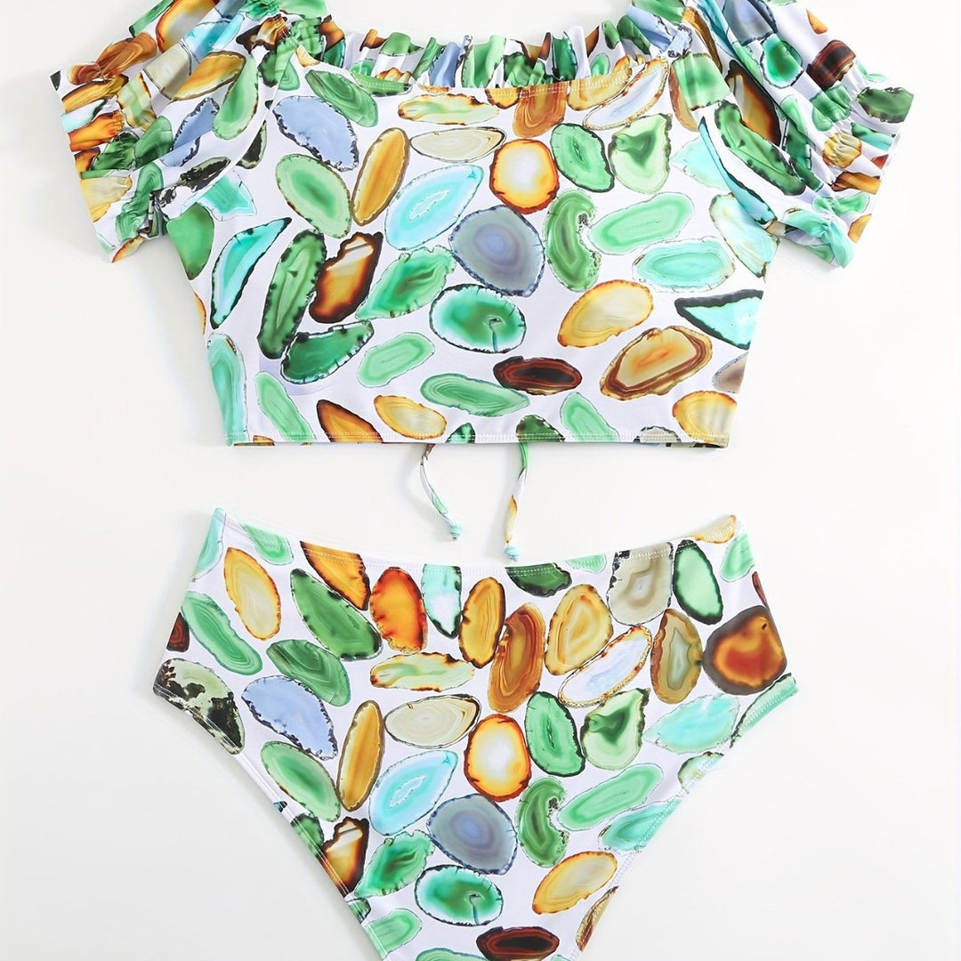 Women's bikini set with sophisticated top and high leg cut Mune Fashion