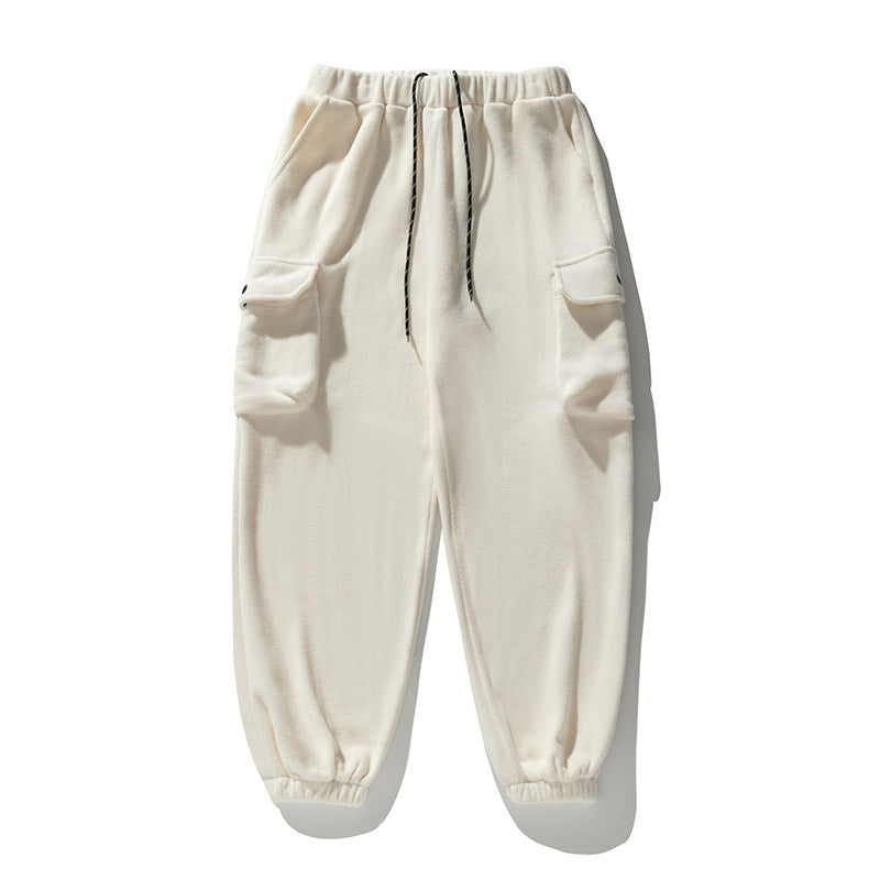 Unisex Fleece-Cargo-Jogging pants in Utility look with elastic waistband, drawstring and flap pockets Mune Fashion