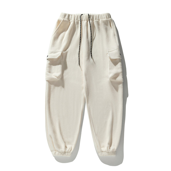 Unisex Fleece-Cargo-Jogging pants in Utility look with elastic waistband, drawstring and flap pockets Mune Fashion