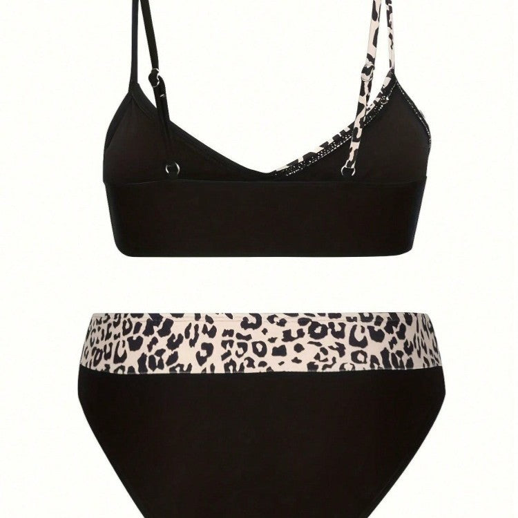 Women's bikini set with fashionable leopard pattern and comfortable straps Mune Fashion