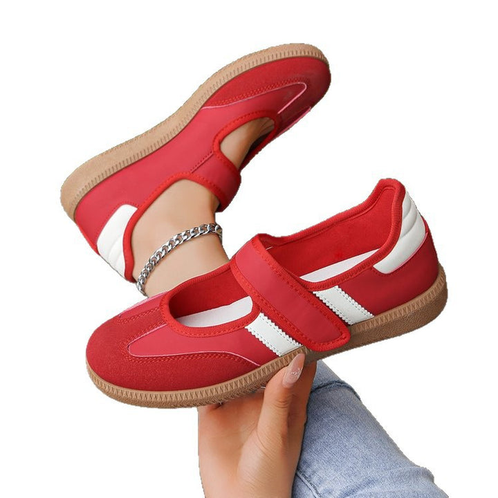 Damen Mary-Jane-Sneaker mit Klettverschluss, leichter Profilsohle und Komfortfußbett Mune Fashion