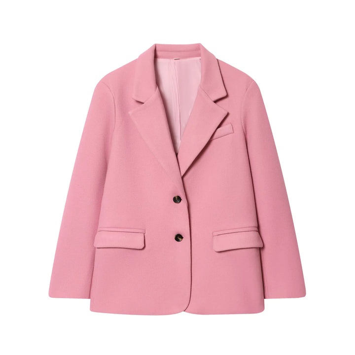 Women's tailored wool blazer with lapel collar and patch pockets Mune Fashion