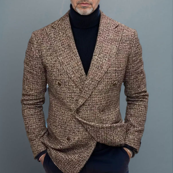 Men's Elegant Double-Breasted Blazer Mune