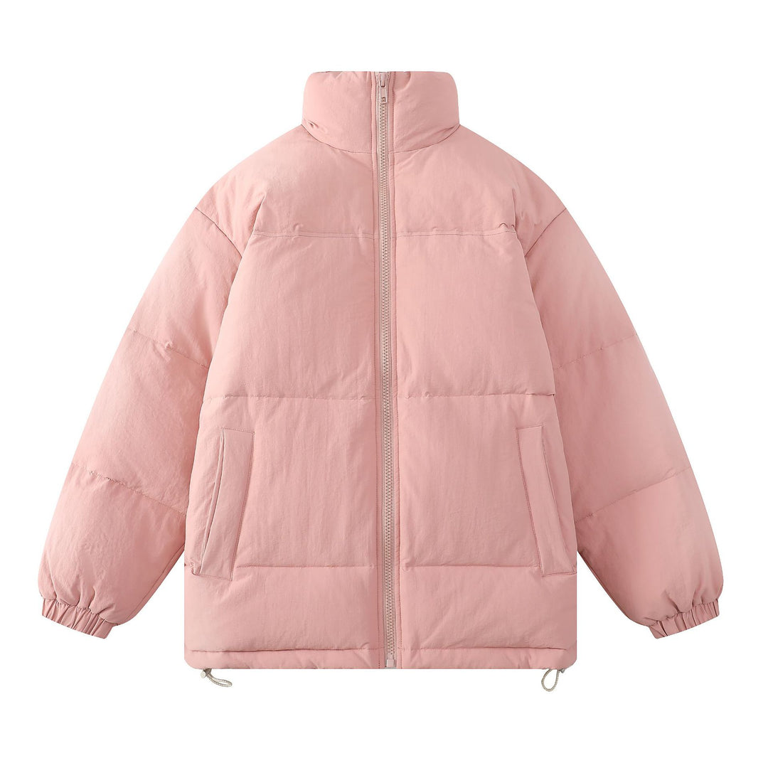 Unisex Oversize Padded Jacket with High Collar and Drawstring Drune