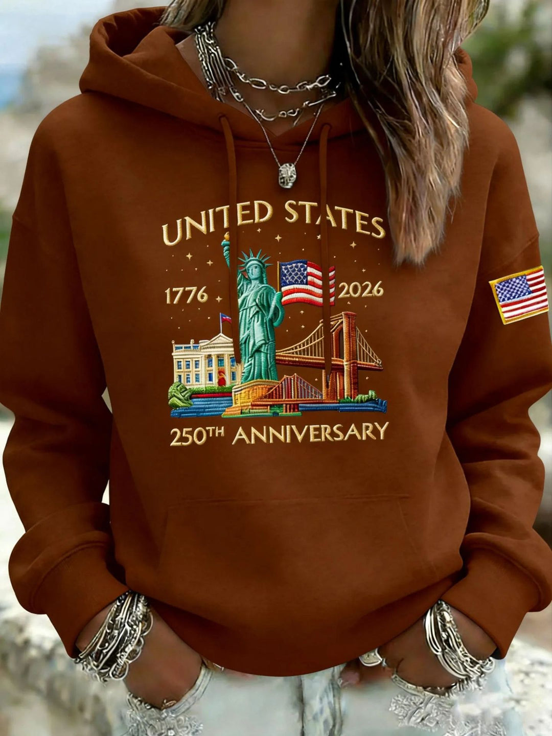 Women's Creative Hoodie with Unique Statuesque Design Mune Fashion