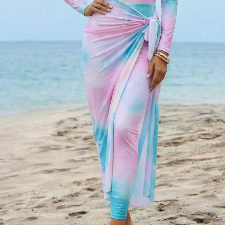 Women Elegant Surf Suit with Zipper and Wrap Detail Mune Fashion