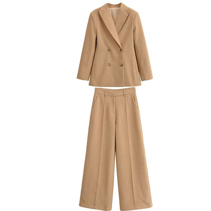 Women's Elegant High-Waist Culotte Pants in Linen Look with Crease Mune Fashion