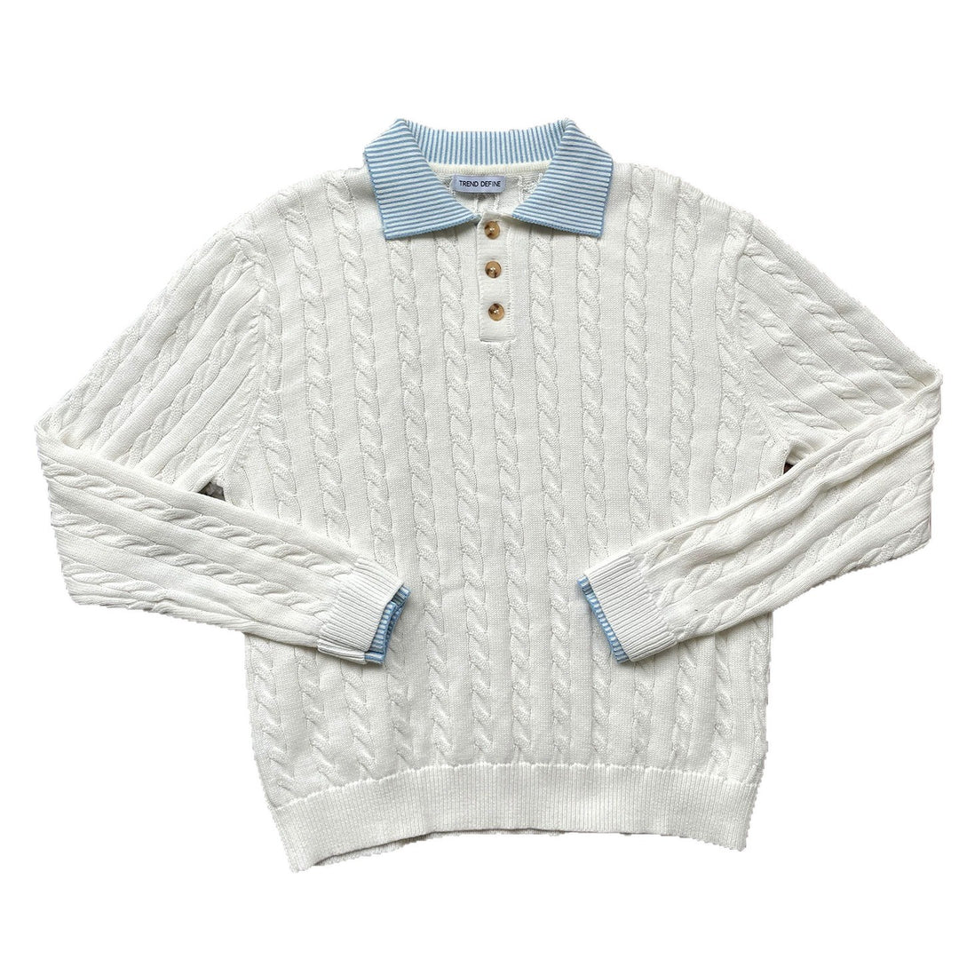 Men's Fashionable Knit Sweater with Textured Design Mune Fashion