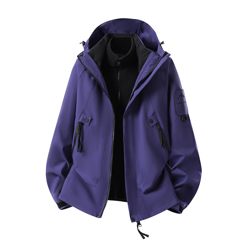 Men's Two-in-One Weather Protection Jacket with Removable Padded Vest and Adjustable Hood Mune Fashion