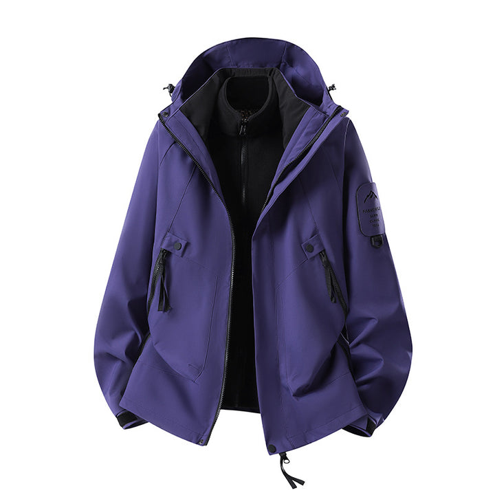 Men's Two-in-One Weather Protection Jacket with Removable Padded Vest and Adjustable Hood Mune Fashion