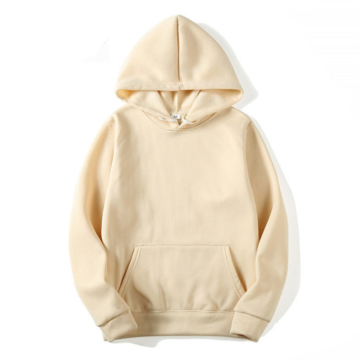 Unisex plain hoodie with kangaroo pocket, ribbed cuffs and relaxed fit Mune Fashion