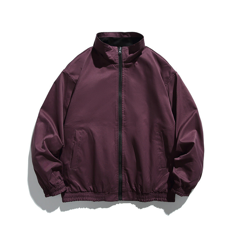 Unisex Boxy transitional jacket made of technical cotton blend with stand-up collar, front zipper, and concealed chest flap Mune Fashion