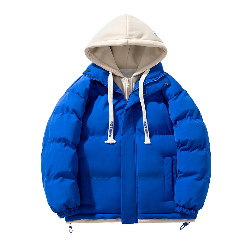 Unisex short cut quilted puffer jacket with two-layer contrasting hood Mune Fashion