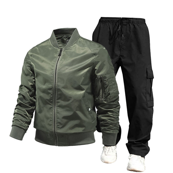 Men's Urban Bomber Jacket and Cargo Pants Set Mune Fashion