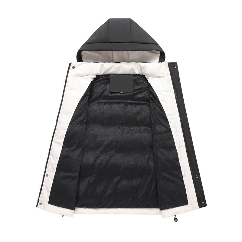 Men's Sleeveless Padded Vest with Hood, Thermal Insulation and Body Shaping Cut Mune Fashion