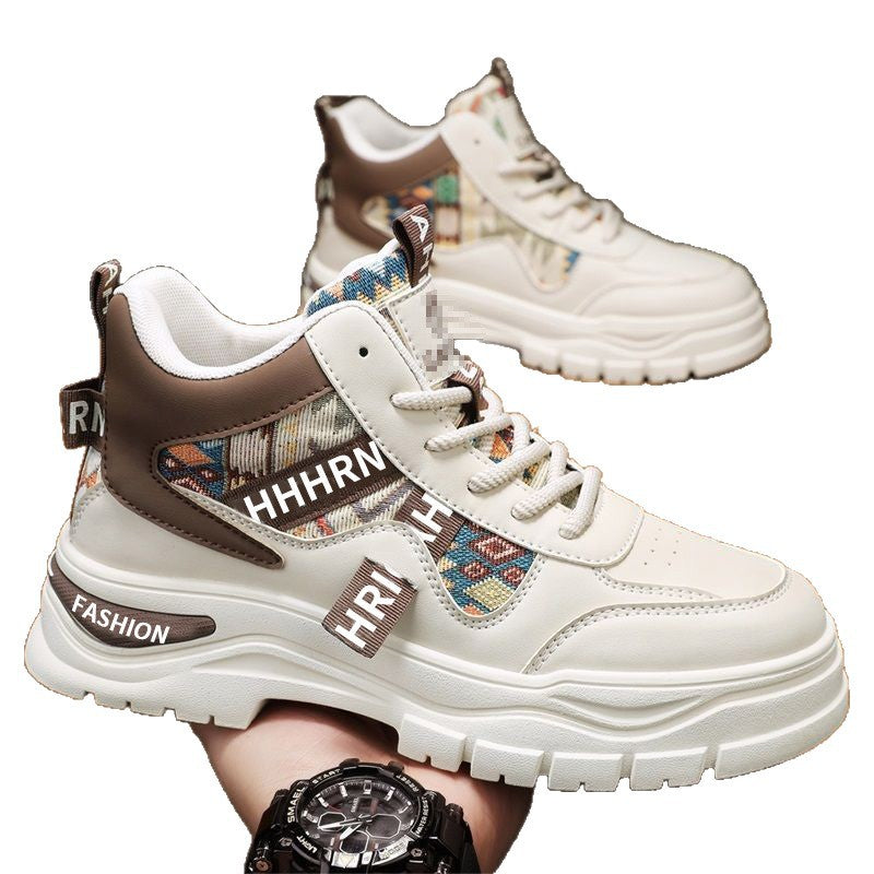 Men's Platform Sneaker with Ethno Fabric Inserts Mune Fashion