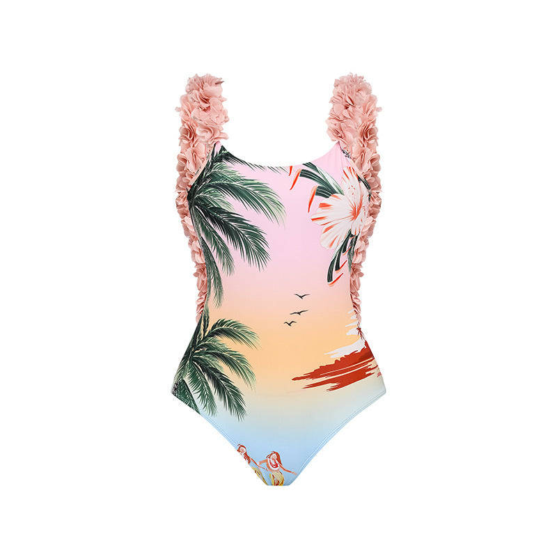 Women's bikini set with high-quality flower print and adjustable straps Mune Fashion