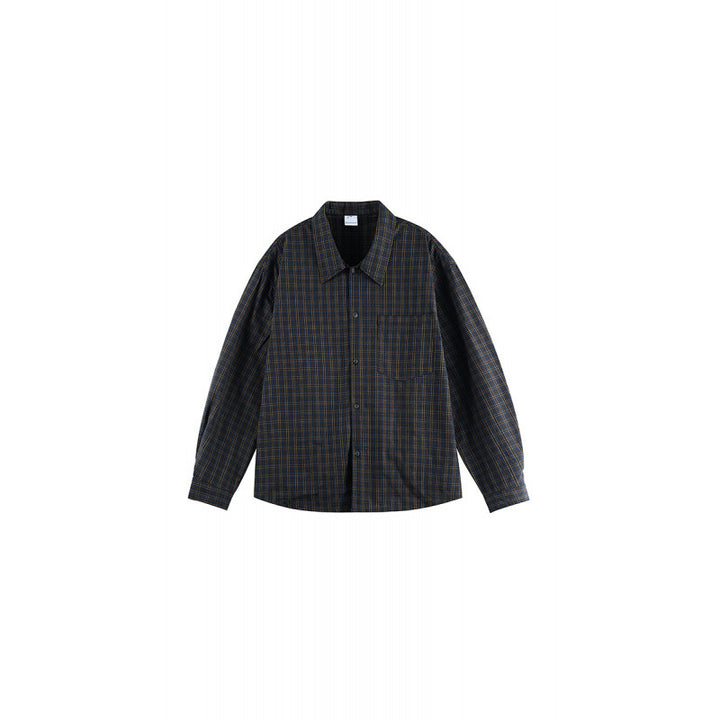 Unisex Boxy-checkered overshirt made of cotton blend with chest pocket and loose fit Mune Fashion