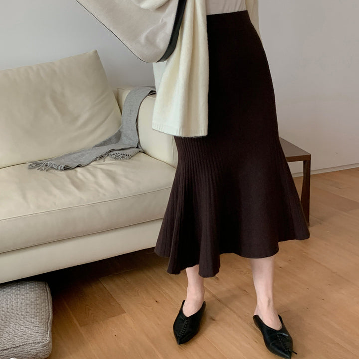 Women Elegant Pleated Midi Skirt Mune Fashion