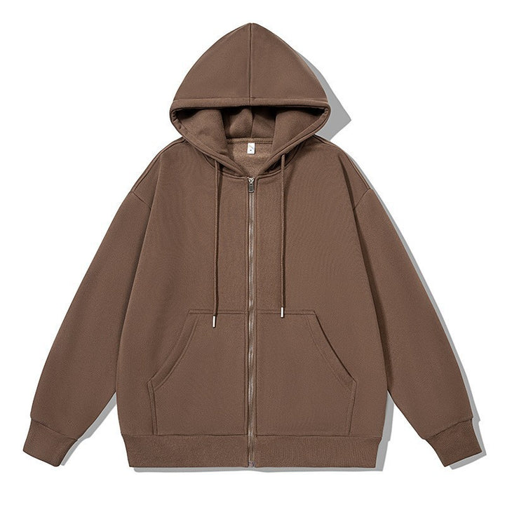 Unisex casual hoodie jacket with sturdy metal zipper double-layered hood and deep kangaroo pockets Mune Fashion