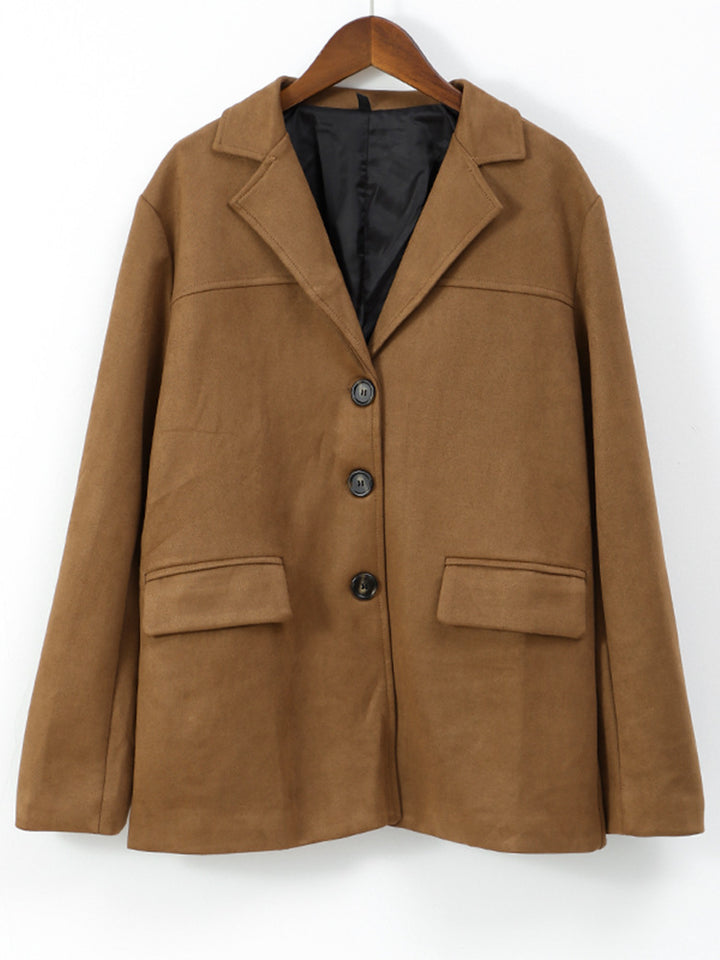 Women's Long Double-Breasted Trench Coat in Suede-Like with Waist Belt Mune Fashion