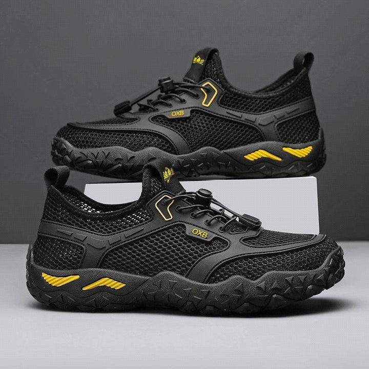 Men's Breathable Mesh Sneakers with Quick-Lacing System Mune Fashion