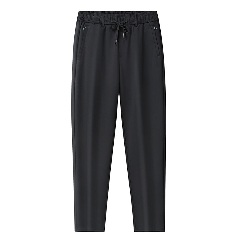 Men's Casual Jogging Pants with Elastic Waistband, Drawstring, and Tapered Leg Mune Fashion
