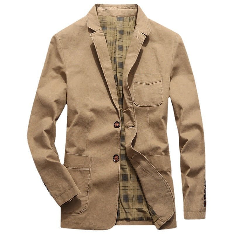 Men's blazer in casual canvas look with contrasting lining and patch pockets Mune Fashion