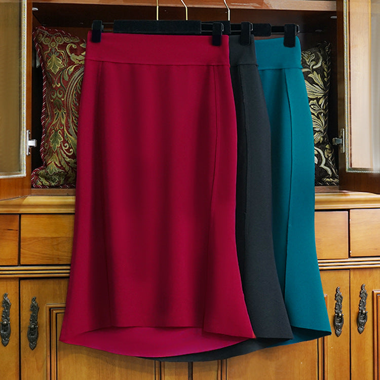 Women Elegant and figure-hugging Midi Skirt Mune Fashion