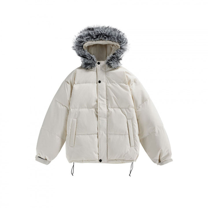 Unisex Padded Hoodie with Detachable Faux Fur Hood and Boxy Silhouette Mune Fashion