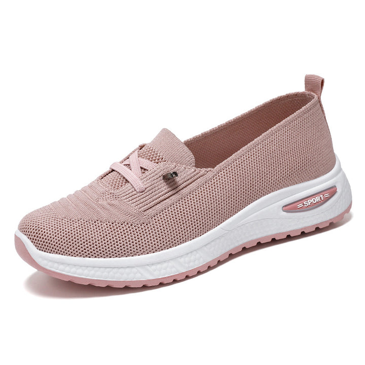 Women's lightweight knit slip-on sneakers with memory foam insole and non-slip rubber outsole Mune Fashion
