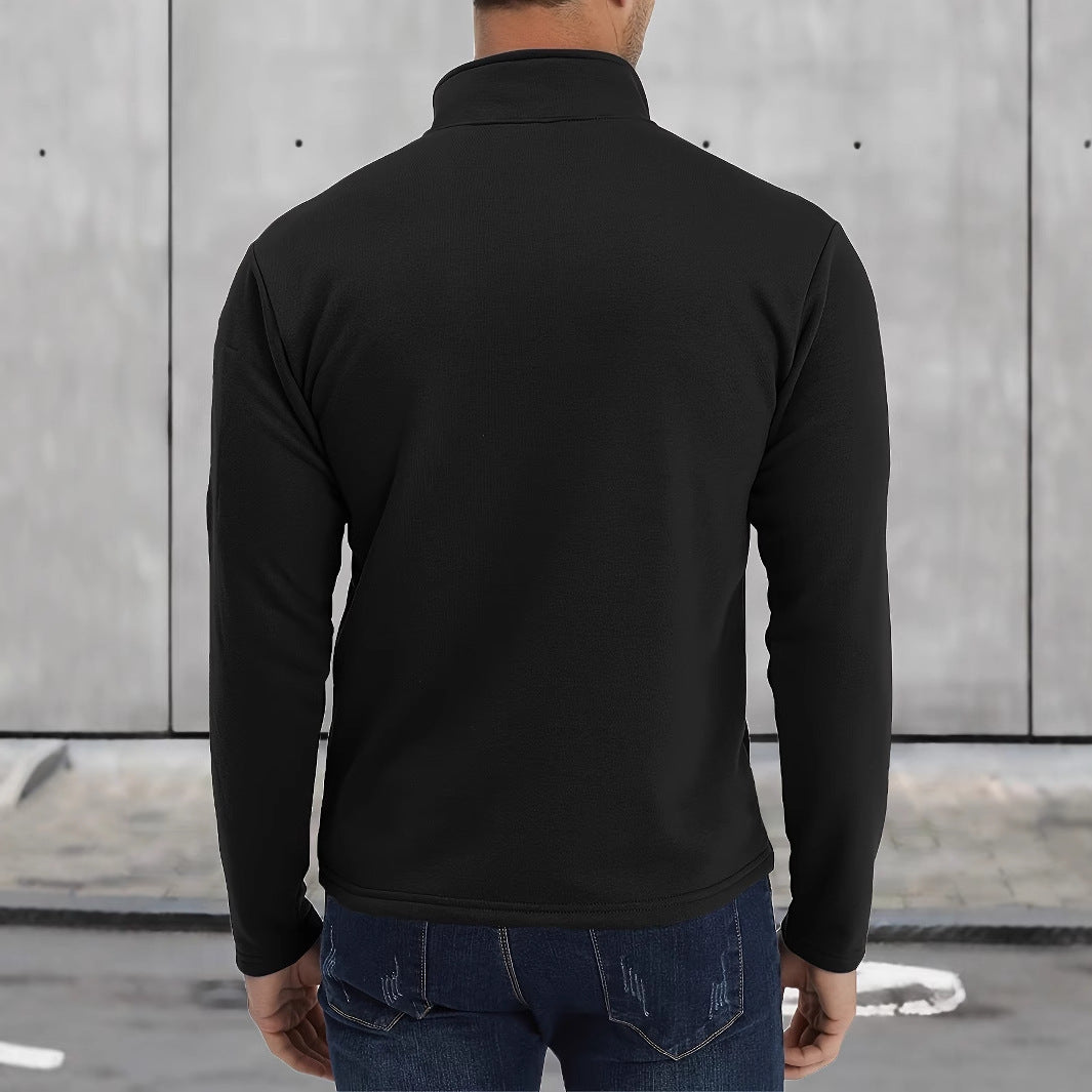 Men's Tactical Half-Zip Pullover with Arm Pocket and Patriotic Chest Print Mune Fashion