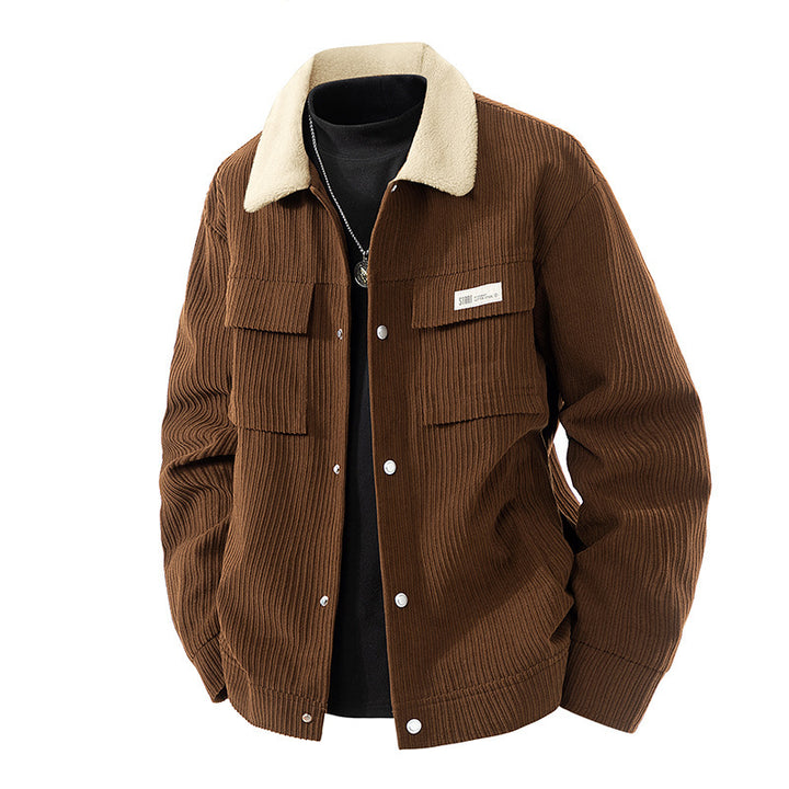 Men's cord jacket with teddy lining Mune Fashion