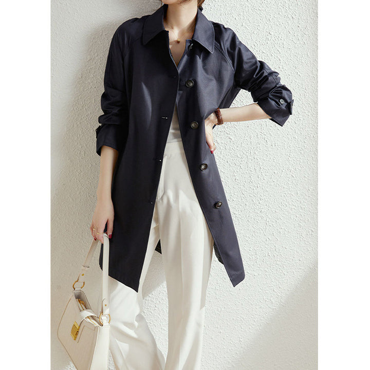 Women's Stylish Trench Jacket with Chic Collar and Practical Pockets Mune Fashion