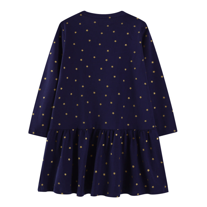Girls long sleeve dress with enchanting unicorn appliqué design Mune Fashion