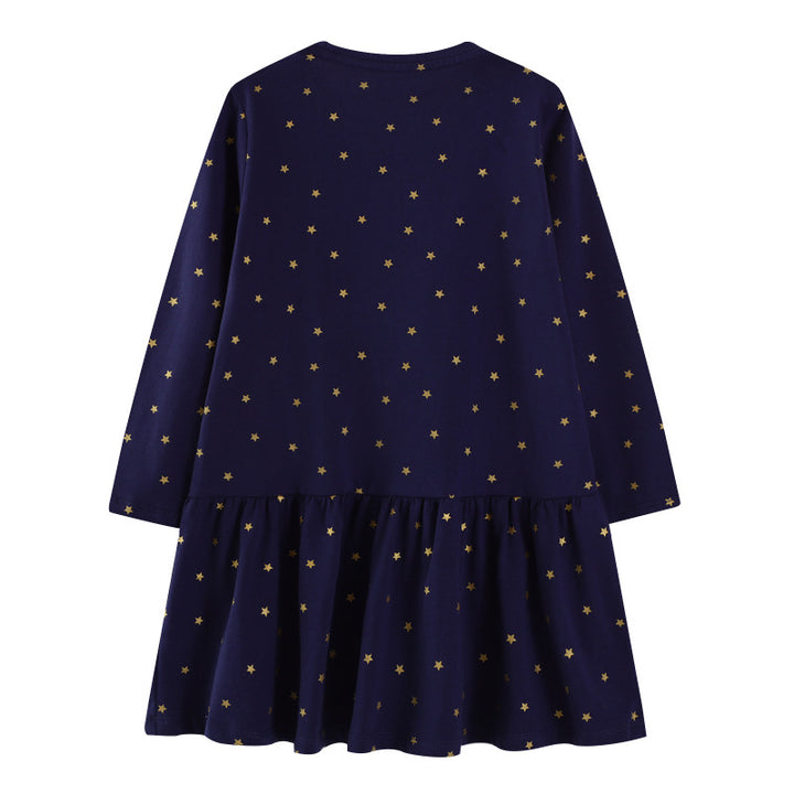 Girls long sleeve dress with enchanting unicorn appliqué design Mune Fashion