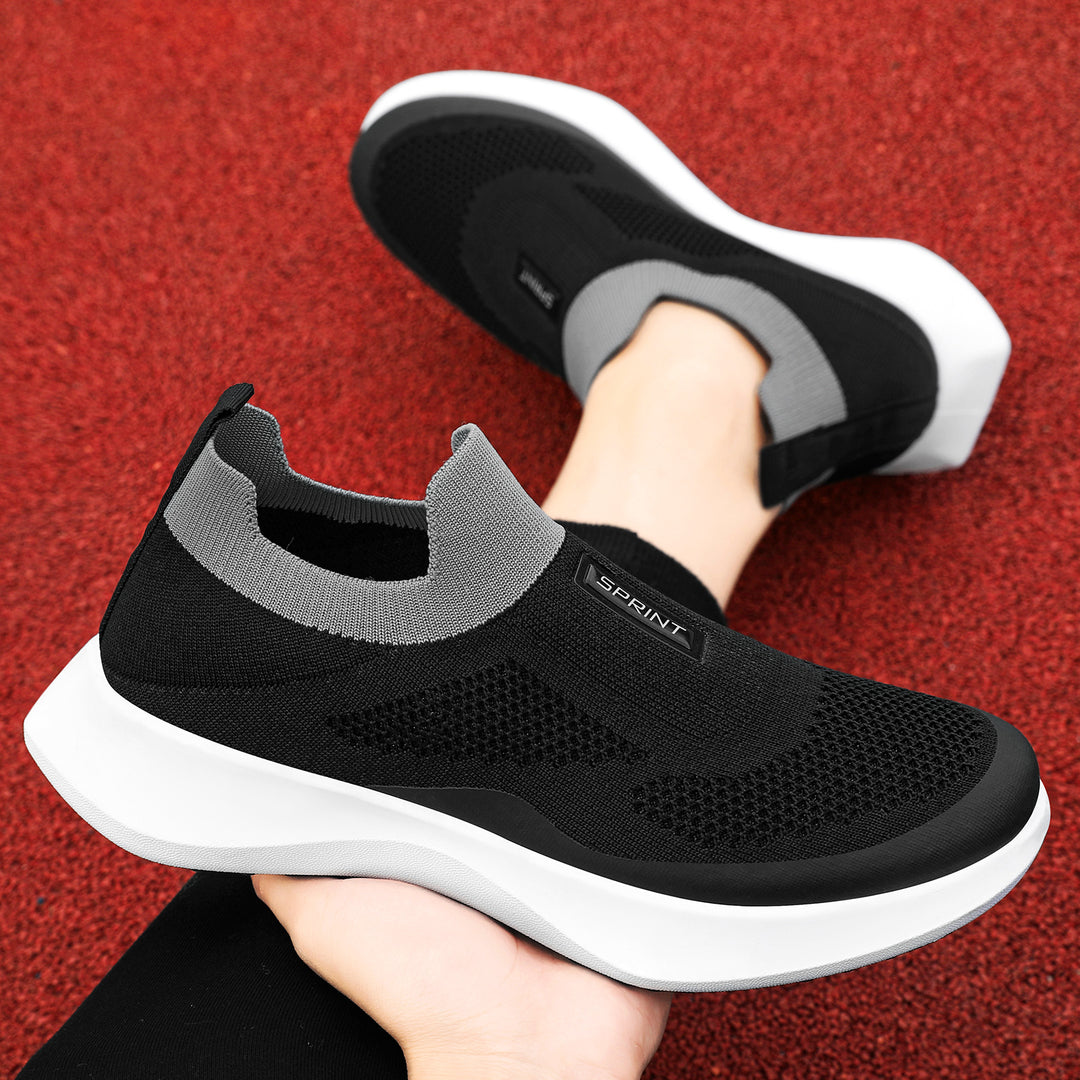 Women's lightweight knit slip-on sneaker with sock-like shaft, elastic entry, and ergonomic memory platform sole Mune Fashion