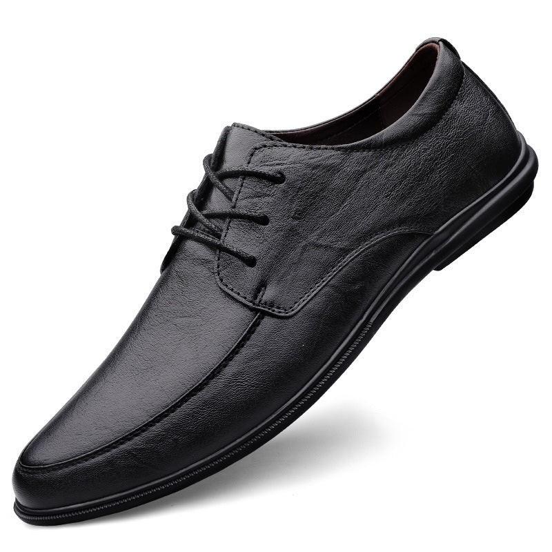 Men's Elegant Genuine Leather Lace-Up Shoes Mune Fashion