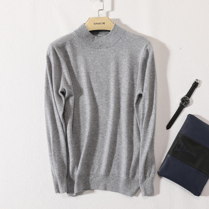 Men's Fine Turtleneck Sweater in Slim Minimal Silhouette made of Wool-Cashmere Mix Mune Fashion