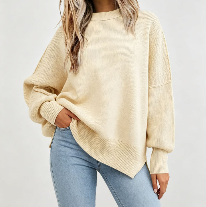 Women's Kastiger Fine Knit Sweater with Asymmetric Shark Hem Mune Fashion